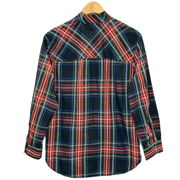 J. Crew Red and Blue Plaid Blouse - Picture 3 of 8